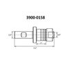 Hhip 3/4 Arbor X 1/2" Straight Shank Stub Mill Arbor 3900-0158