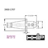 Hhip #40 NMTB X 1" End Mill Holder 3900-1707