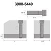 Hhip KDK-150 Style T-Nut Blank 3/4  X 2-1/2 X 3 With Screw 5/8-18 X 55mm 3900-5440