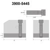 Hhip KDK-200 Style T-Nut Blank 1-1/2 X 4  X 5 With Screw 3/4-16 X 90mm 3900-5445