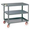 Little Giant Utility Cart, 12 ga. Steel, 2 Shelves, 1200 lb LG3048BRK