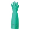 Ansell Alphatec Chemical Resistant Gloves, Nitrile, 18 in Length, 22 mil Thickness, L (9), Green, 1 Pair 37-185