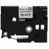 Brother Adhesive TZ Tape (R) Cartridge 1-2/5"x26-1/5ft., Black/White TZeS261