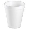 Dart Disposable Cold/Hot Cup 8 oz. White, Foam, Pk1000 8J8