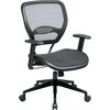 Office Star Task Chair, Mesh, 18" to 22-1/4" Height, Adjustable Arms, Black 5560