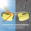 Skullerz By Ergodyne Safety Glasses, Yellow Scratch-Resistant DAGR