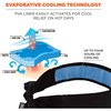 Ergodyne Black Evap. Cooling Bandana w/CT, PK6 6700CT