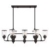 Livex Lighting Lawrenceville 8 Light Bronze Linear Chandelier 40028-07