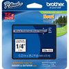 Brother Adhesive TZ Tape (R) Cartridge 0.23"x26-1/5ft., Black/Clear TZe111