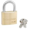 Master Lock Padlock, Keyed Alike, Standard Shackle, Rectangular Brass Body, Steel Shackle, 13/16 in W 4140KA