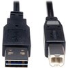 Tripp Lite Reversible USB Cable, Black, 3 ft. UR022-003