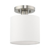 Livex Lighting Clark 1 Light Brushed Nickel Ceiling Mou 41094-91