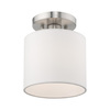 Livex Lighting Clark 1 Light Brushed Nickel Ceiling Mou 41094-91