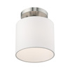 Livex Lighting Clark 1 Light Brushed Nickel Ceiling Mou 41094-91