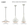 Livex Lighting Metal Shade Mini Pendants 1 Light White Mini Pendant 41186-03