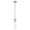 Livex Lighting Art Glass Mini Pendants 1 Light Brushed Nickel Mini Pendant 41236-91