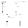 Livex Lighting Art Glass Mini Pendants 1 Light Brushed Nickel Mini Pendant 41236-91