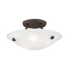 Livex Lighting Oasis 3 Light Bronze Ceiling Mount 4272-07