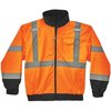 Glowear By Ergodyne Fleece Lined Bomber Jacket, Orange, S 8379