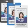 Advantus Vertical Rigid ID Badge Holder, Wht, PK6 97066