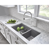 Blanco Precis Silgranit 60/40 Double Bowl Undermount Kitchen Sink - Metallic Gray 441130