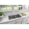 Blanco Precis Silgranit 60/40 Double Bowl Undermount Kitchen Sink - Metallic Gray 441130