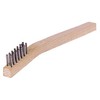 Weiler Small Hand Wire Scratch Brush Stainless Steel Fill Wood Block 3x7 Rows 44167