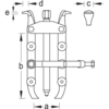 Gedore Puller, Clamping Yoke, 110 x 170mm 1.22/1