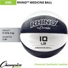 Champion Sports Leather Medicine Ball, 4kg, 10"D MB9