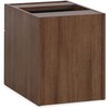 Lorell Pedestal Desk, 15.5" D X 15.5" W X 18.9" H, Walnut, PVC (Edge), Steel (Slide) LLR69987