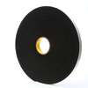 3M Foam Tape, Vinyl, Black, 1" W x 18 yd L, PK9 4504