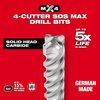 Milwaukee Tool 5/8 in. x 54 in. x 60 in. 4-Cutter MX4 SDS-MAX Rotary Hammer Drill Bit 48-20-3923