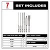 Milwaukee Tool 6 pc. 4-Cutter MX4 SDS-Plus Rotary Hammer Drill Bit and Chisel Set 48-20-7662