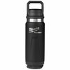 Milwaukee Tool Insulated Bottle, SS, 24 oz CAP, Black 48-22-8396B