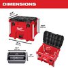 Milwaukee Tool PACKOUT XL Tool Box + Tool Case + Work Top, Polymer, Black/Red, 22 in W x 16-1/4 in D x 19 in H 48-22-8429, 48-22-8450, 48-22-8488