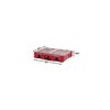 Milwaukee Tool 10 Compartment PACKOUT Tool Case, 19-3/4 in W x 15-1/2 in D x 4-5/8 in H, Red 48-22-8430