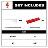 Milwaukee Tool Socket Extension Set 14 in L, 4 Pieces, Chrome 48-22-9340