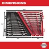 Milwaukee Tool 15pc Ratcheting Combination Wrench Set - SAE 48-22-9416