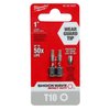 Milwaukee Tool SHOCKWAVE 2-Piece Impact Torx T10 Insert Bits (3 Pack) 48-32-4427