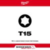 Milwaukee Tool SHOCKWAVE 2-Piece Impact Torx T15 Insert Bits (3 Pack) 48-32-4428