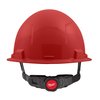 Milwaukee Tool Front Brim Red Front Brim Hard Hat w/6pt Ratcheting Suspension (USA) - Type 1, Class E 48-73-1128