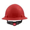 Milwaukee Tool Full Brim Red Full Brim Hard Hat w/6pt Ratcheting Suspension - Type 1, Class E, Type 1, Class E 48-73-1129