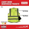 Milwaukee Tool Class 2 High Visibility Yellow Performance Safety Vest - L/XL 48-73-5042