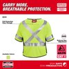 Milwaukee Tool Arc-Rated/Flame-Resistant Cat 1 Class 3 ANSI and CSA Compliant Breakaway High Visibility Yellow Mesh Safety Vest - 4X-Large/5X-Large 48-73-5234