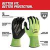 Milwaukee Tool 12PK High Visibility Cut Level 4 Polyurethane Dipped Gloves - XXL 48-73-8944B