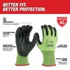 Milwaukee Tool Level 5 Cut Resistant High Visibility Polyurethane Dipped Gloves - Medium (12 pair) 48-73-8951B