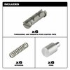 Milwaukee Tool Threadng Jaw Inserts, 1"H, 1"W, 1-1/2"L, PK6 49-16-5102