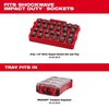 Milwaukee Tool 1/2 in Drive Socket Set Metric, SAE 27 Pieces 10 mm to 24 mm, 3/8 in to 1 1/8 in , Chrome 49-66-6819