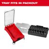 Milwaukee Tool PACKOUT Organizer Tray for 16 pc. SHOCKWAVE Impact Duty 1/2 in. Drive Metric Deep Well Sockets 49-66-6833