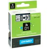 Dymo Adhesive Label Tape Cartridge 3/4" x 23 ft., Black/Clear 45800
